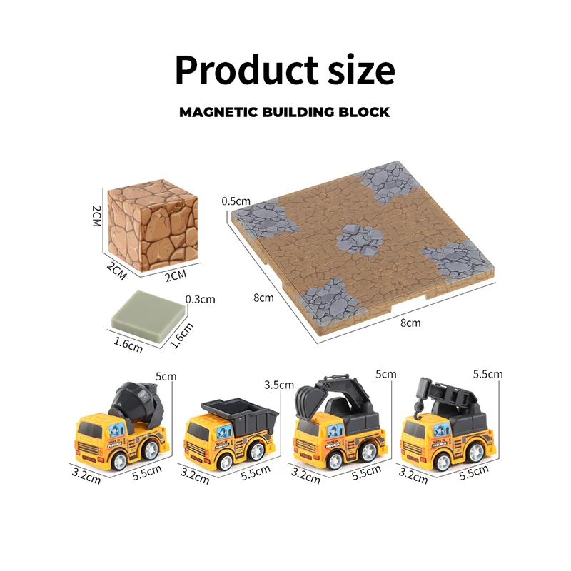 ชุดบล็อกแม่เหล็ก ของเล่นเด็ก ชุดก่อสร้าง ฉากก่อสร้าง สำหรับเด็กชาย เด็กหญิง STEM Montessori ของเล่นเสริมพัฒนาการ ลูกบาศก์สัมผัส ของขวัญ