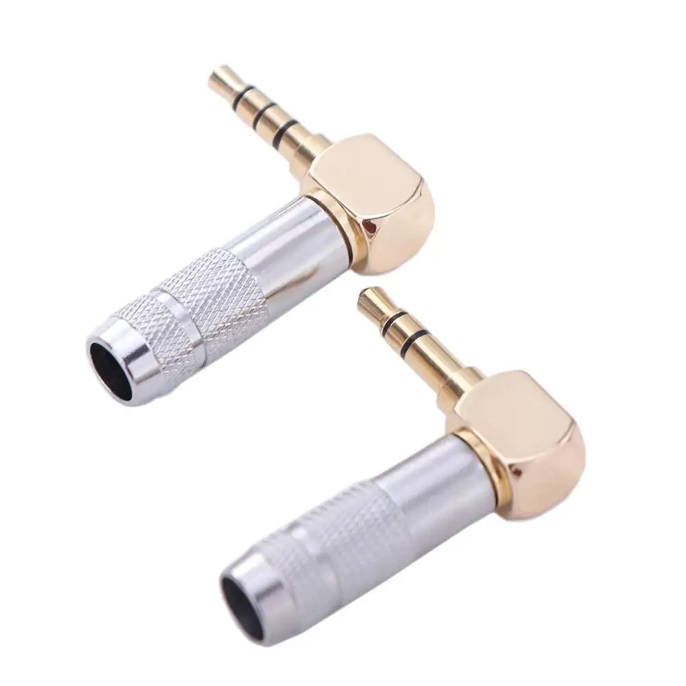 

1/8" Jack 3.5 mm Speaker Terminal 3.5mm 3/4 Poles Right Angle Audio Jacks Mini Gold Plated Earphone Adapter
