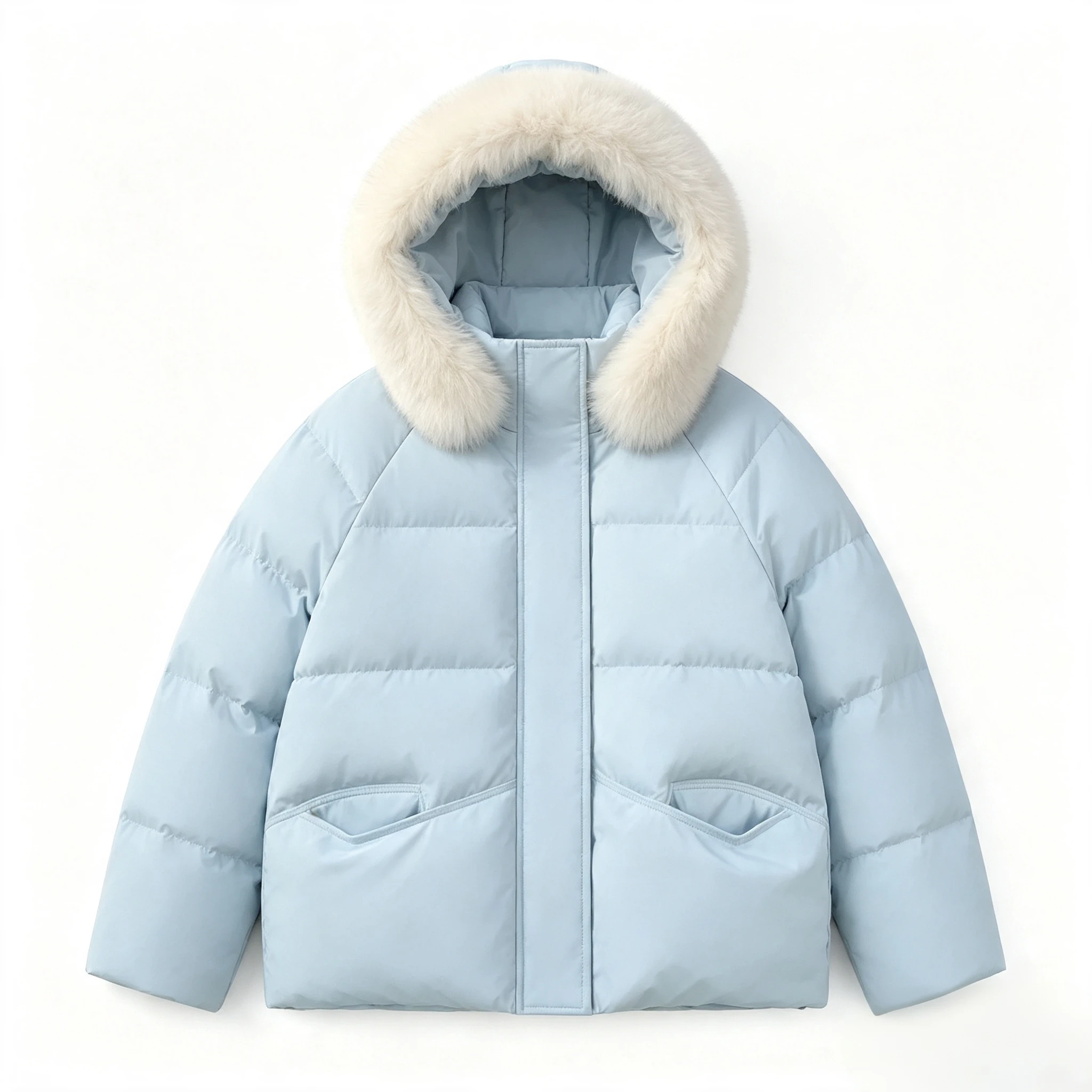 2026 Women's Winter Jacket Puffer Coat Short Petite Thick Warm Down Cotton Parkas Stylish Hooded Faux Fur Collar Outerwear