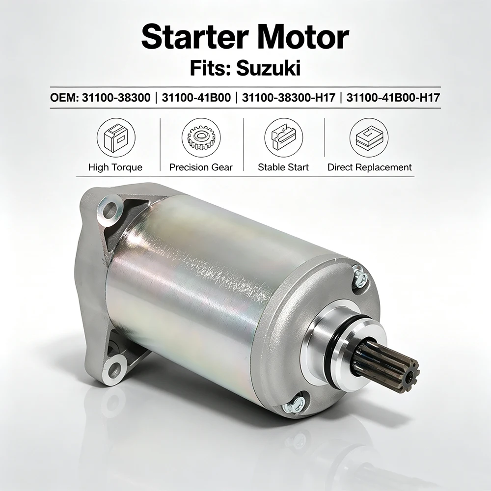 31100-38300 31100-41B00 Starter Motor For Suzuki LT250 LT250EF LT300 LT300E Quadrunner 300 250 GN250 GZ250 Marauder TU250 TU250X