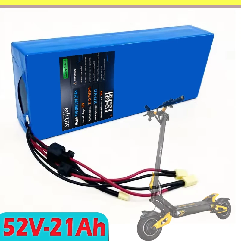 Original Batteries 18650 Lithium Battery Pack for ZERO 10X Electric Scooter 52V 21Ah Dual Motor Battery 1500W with BMS