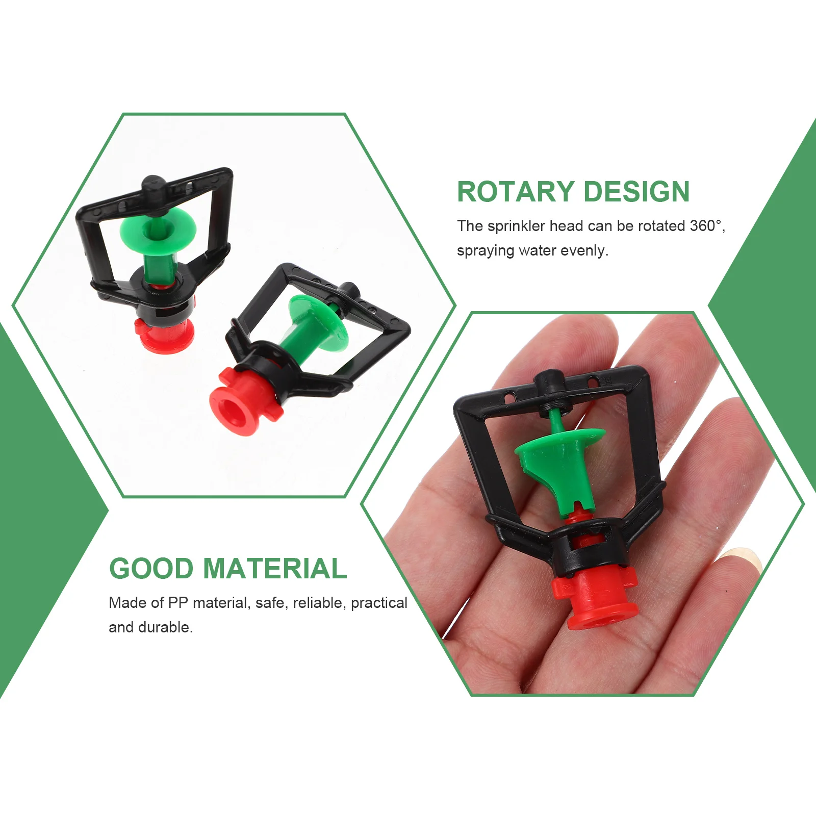 20 قطعة رأس رشاش دوار لحديقة الحديقة سقي الرش التلقائي 360 درجة الري البخاخ للزراعة #2