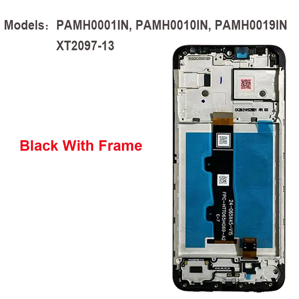 For Motorola Moto E7 Power Display With Frame Touch Sensor Digiziter Assembly For Moto E7i Power XT2097-13 Screen Replacement