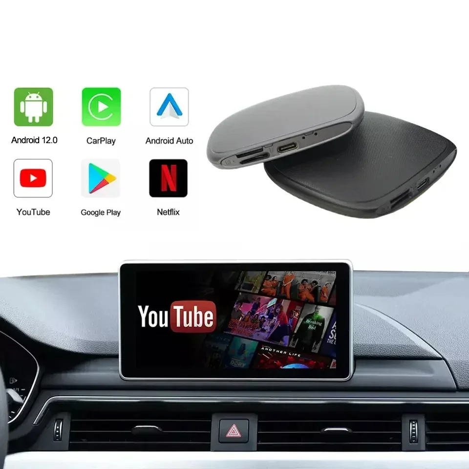 

Wholesale Video Audio Player 4+64GB Portable CarPlay Android 13 Multimedia Video Wireless Car Play Ai Box For Netflix Youtube