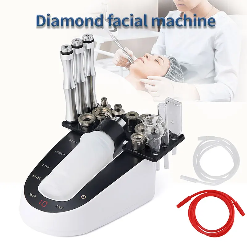 High Suction Diamond Microdermabrasion Machine for Facial Peeling Deep Cleaning Blackhead Removal Water Spray Exfoliation Device