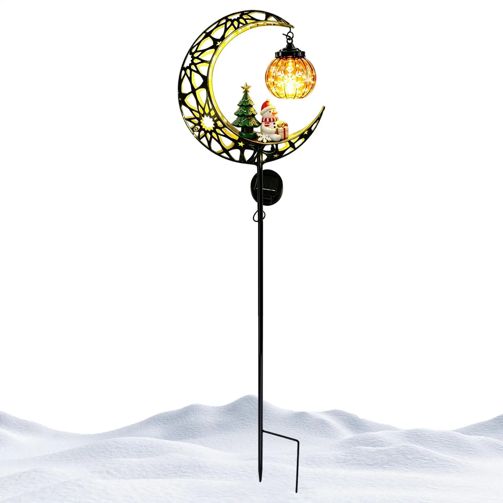 Christmas Solar Lights Solar Dusk To Dawn Holiday Ornament Outdoor Lighted Decorative Snowman For Front Yard Party Backyard Lawn