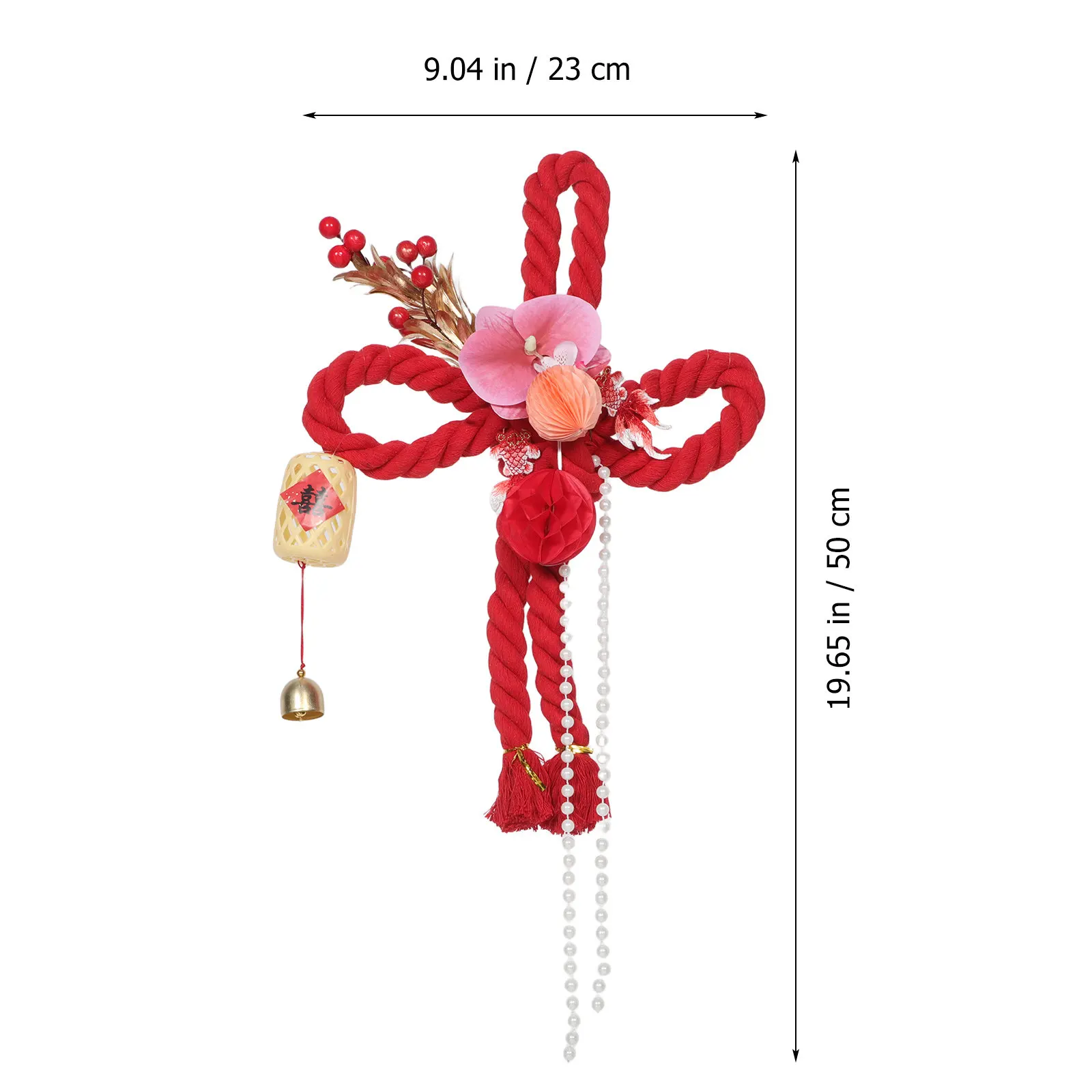 Chinese Knot Hanging Ornament Red Tassels Spring Festival Car Interior Decoration Home Office DIY Craft Good Luck Pendant