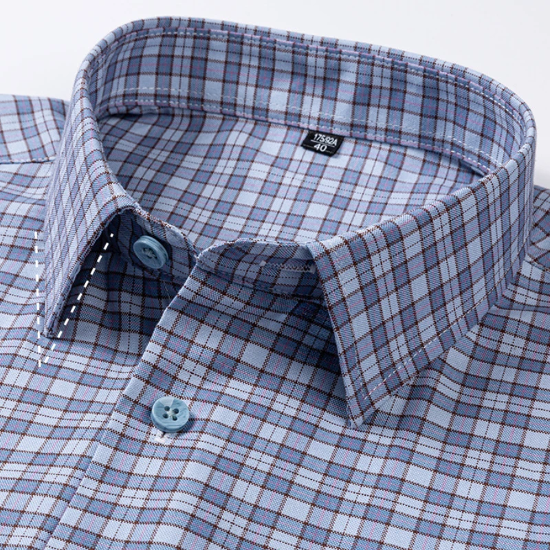 11XL Fits 160 KG Oversized Long Sleeve Shirt Men Outdoor Casual Oxford Men Shirts Long Sleeve 100 Cotton Big Sizes with Pockets