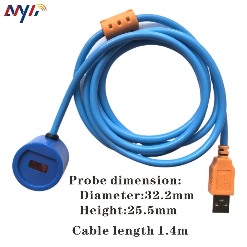 Imagem -04 - Ansi-sonda Óptica Universal para Flowmeter tipo C12.18 As125.10.2 Cp2102 Usb2.0 para Transdata Infravermelho ir Leitura do Medidor Kwh