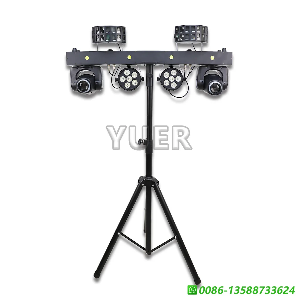 Imagem -02 - Dmx Control Stage Lighting Spot Light Grupo Movendo a Cabeça Neon Strip 10w Rgbw Strobe Borboleta Stander Boate Dmx Control Part 30w Novo