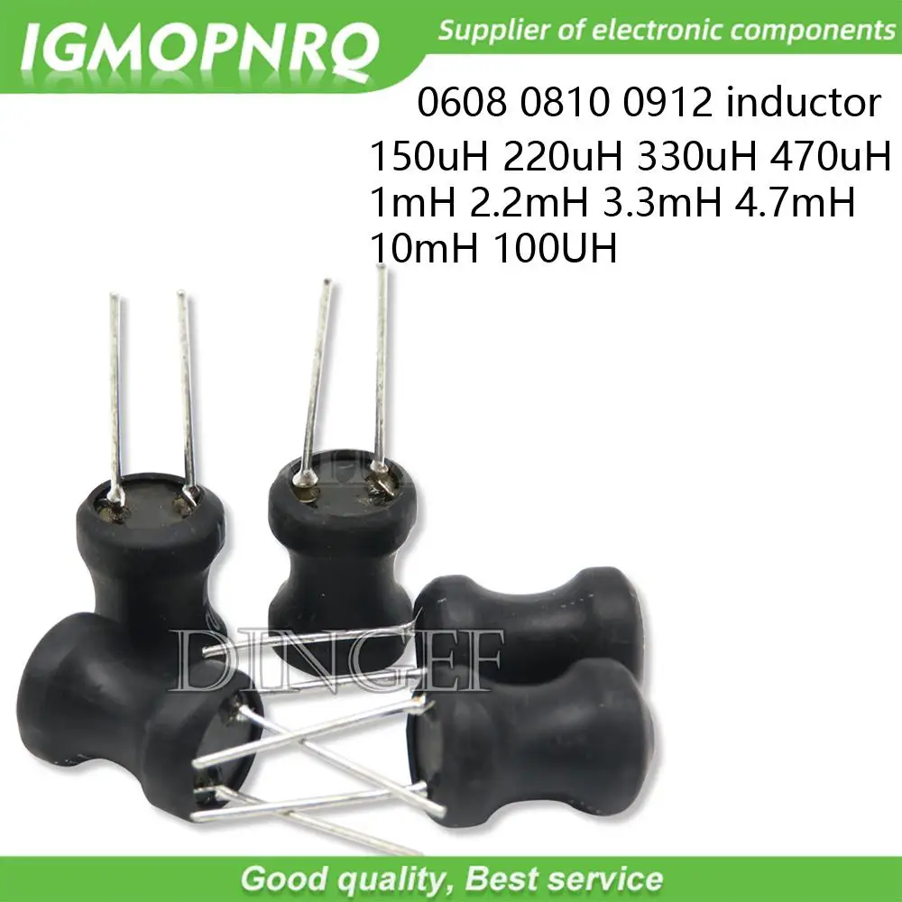 10 pz 0406 0608 0810 0912 1016 induttore DIP 150uH 220uH 330uH 470uH 1mH 2.2mH 3.3mH 4.7mH 10mH 100UH