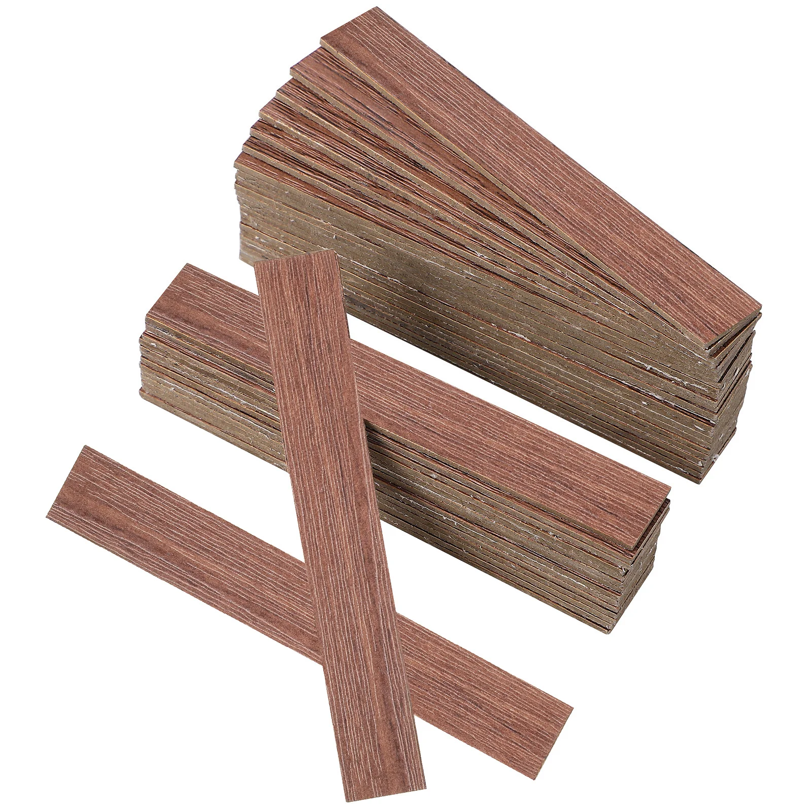 40 قطعة أرضيات بيت الدمى المصغرة ألواح أرضية قشر الحبوب الخشبية الواقعية لمقياس 1:12 ملحقات ديكور ذاتية الصنع