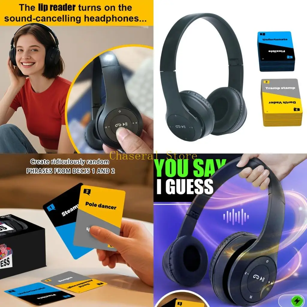 

E7CE Card Games Headphone for All Ages Teenagers Kids Teens Adults Perfect for Family Parties