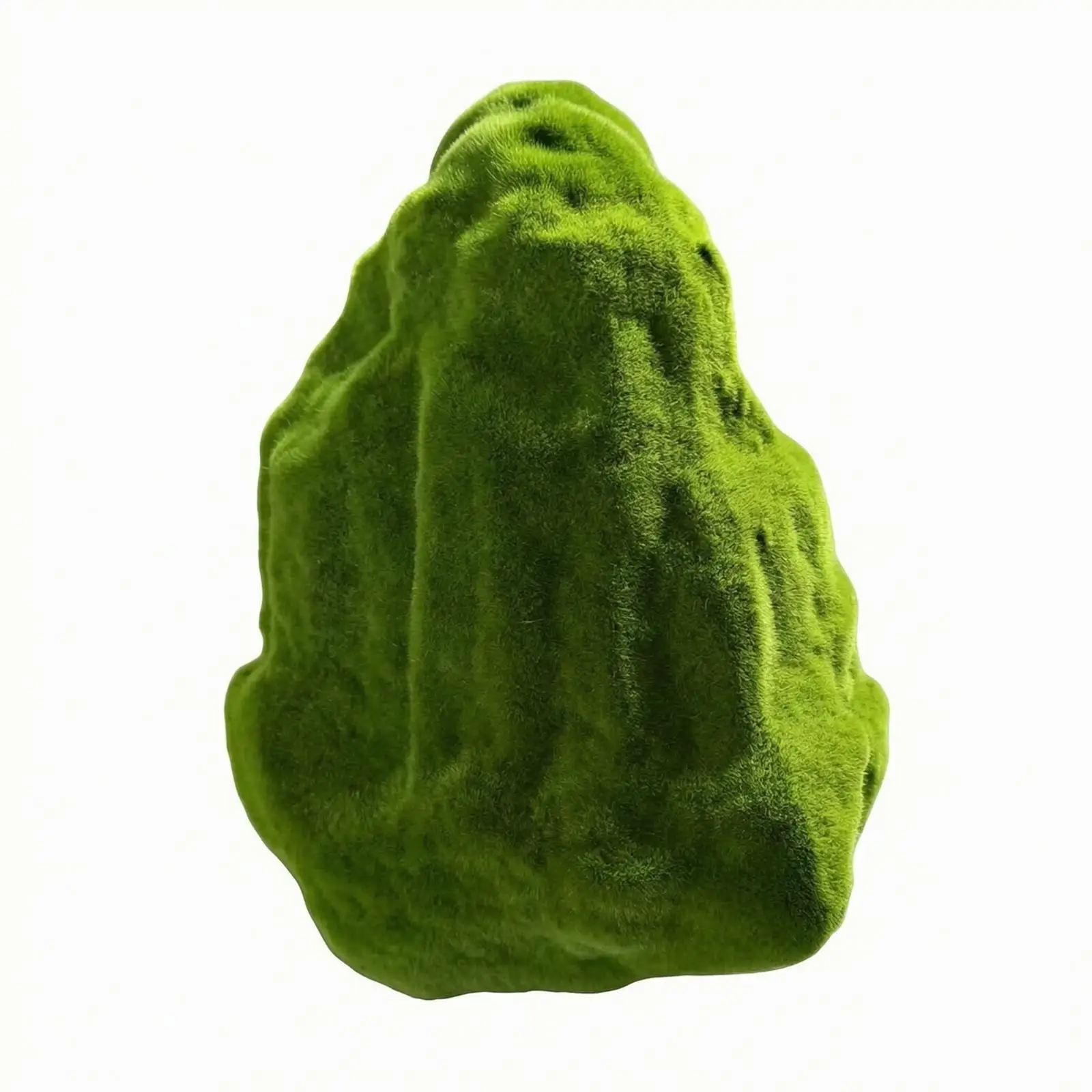 Foam Interior Faux Rock with Green Flocking Looking Green Flocking-Covered Decorative Soft Rock Textured for Scenic Displays,