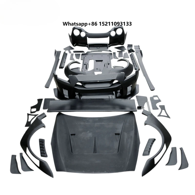 GT-R Fiberglass Body Kit, Suitable for  GT-R R35 Front and Rear Bumper Skirts, Rear Wing Body Kit