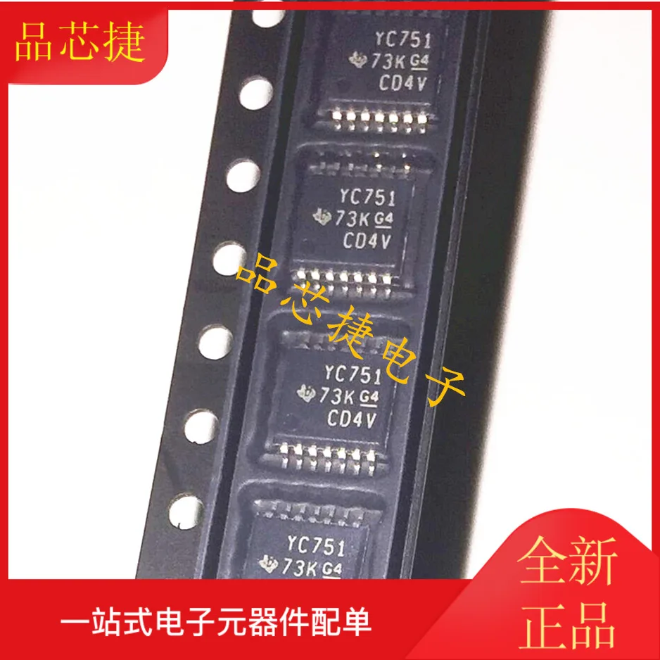 

10pcs orginal new TS3A4751PWR silk screen YC751 TSSOP14 4-channel analog switch IC chip