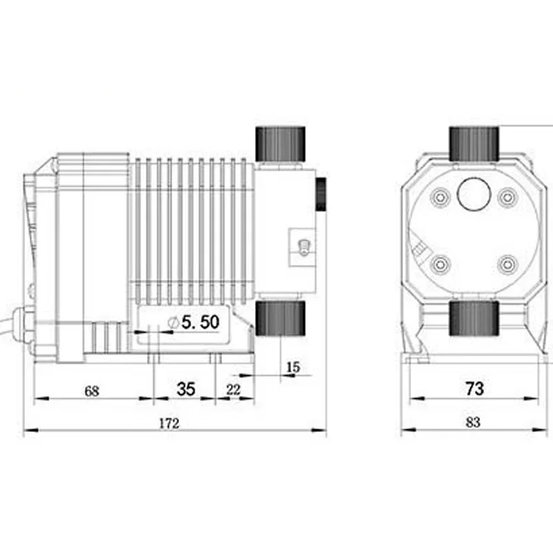

0.48L-20L Dosing Pump Electric Diaphragm Metering Pump Acid And Alkali Resistant Electromagnetic Micro Dosing Equipment