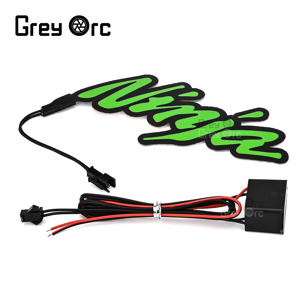 لكاواساكي نينجا 250 400 650 1000 SX ZX 6R 10R دراجة نارية LED الباردة ضوء التصحيح هدية الجسم ملصق شعار الديكور مصباح فلاش
