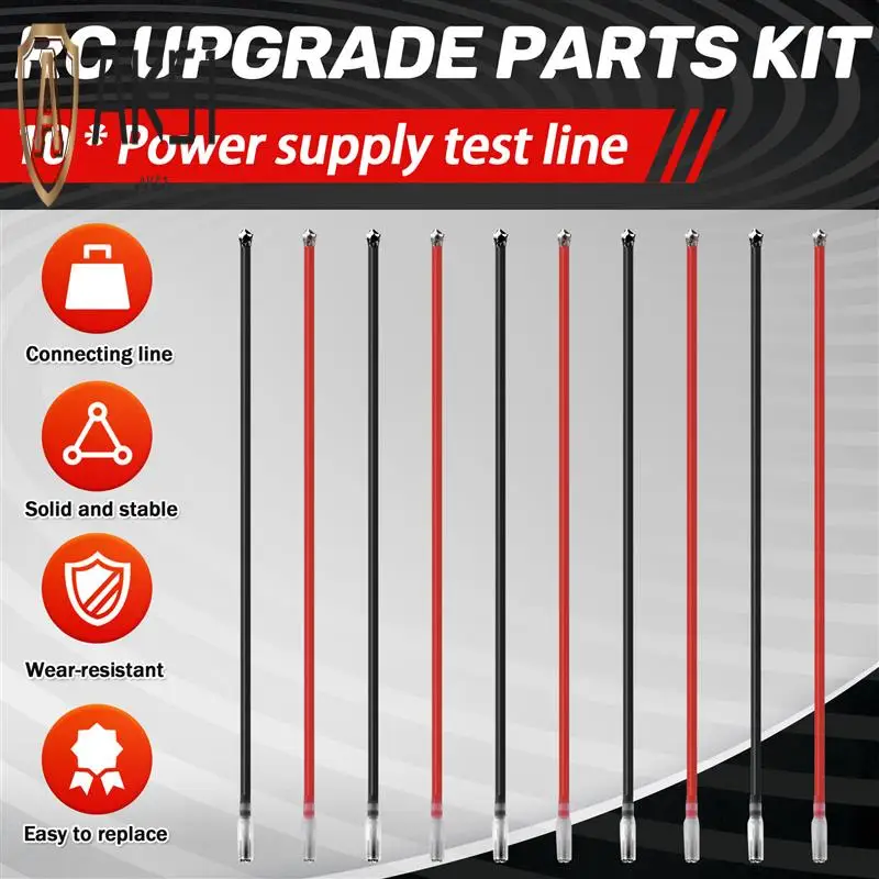 AK51-10PCS Spina a banana da 4,0 mm per linea di test con morsetto a coccodrillo Linea di test di alimentazione per auto RC