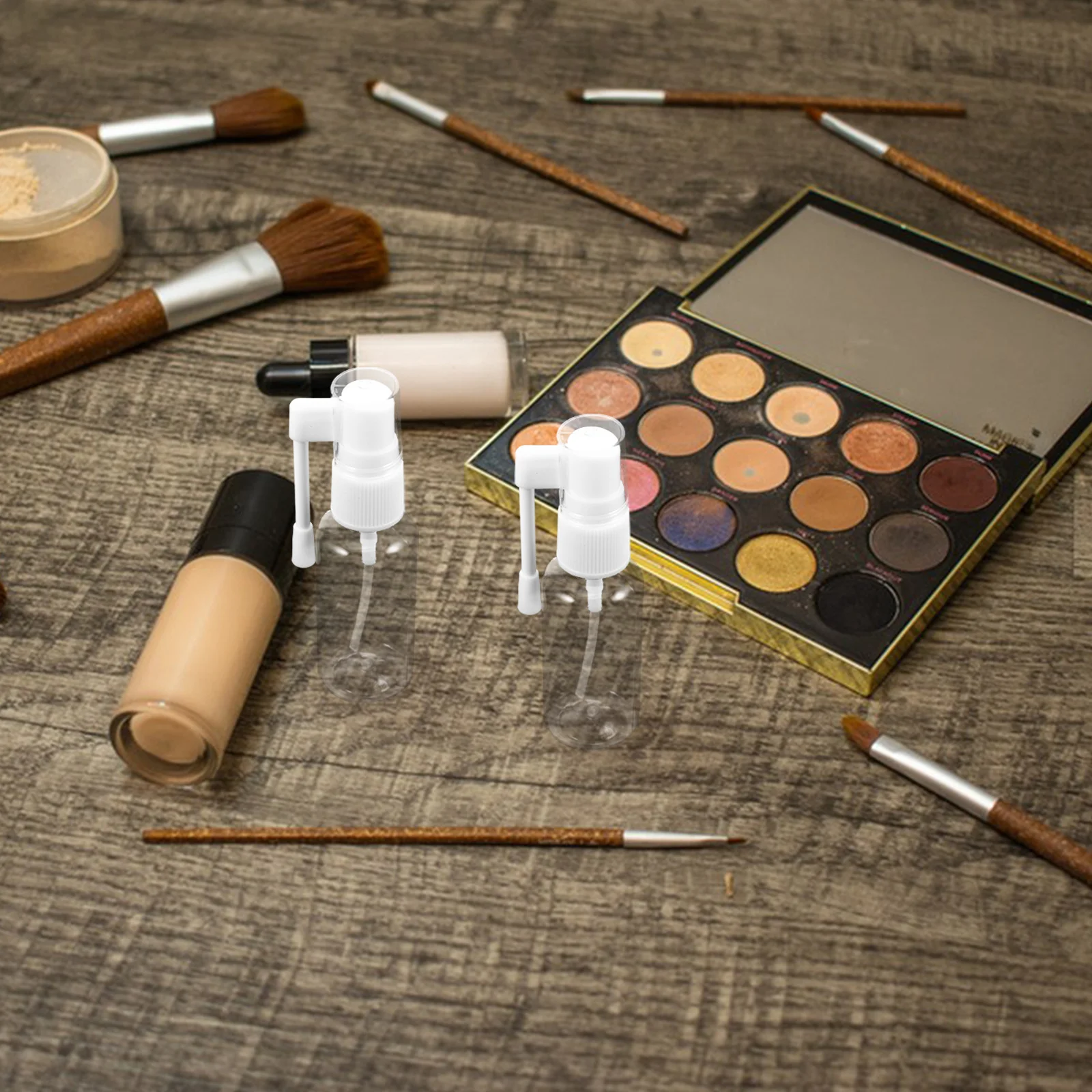 30 Buah Botol Semprot Berputar 30Ml Kabut Halus Transparan Pet Portabel Isi Ulang Mini Wadah Perjalanan untuk Kosmetik Minyak Esensial