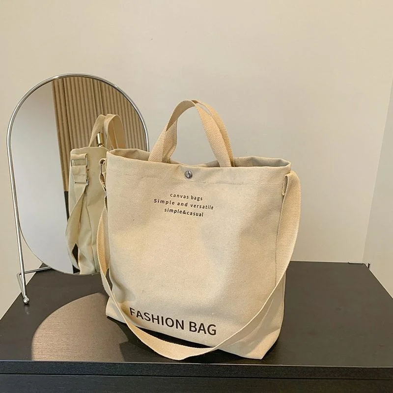 

Large Capacity Canvas Tote Bag Women's Crossbody Bag School Bag Single Shoulder Bag Handbag Flying Blue Valley Brand