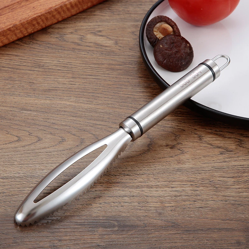 Stainless Steel Fish Scales Scraper Cleaning Peeler Kitchen Gadget Fast Bone Removal Tweezers Fish Scale Scraping Grater