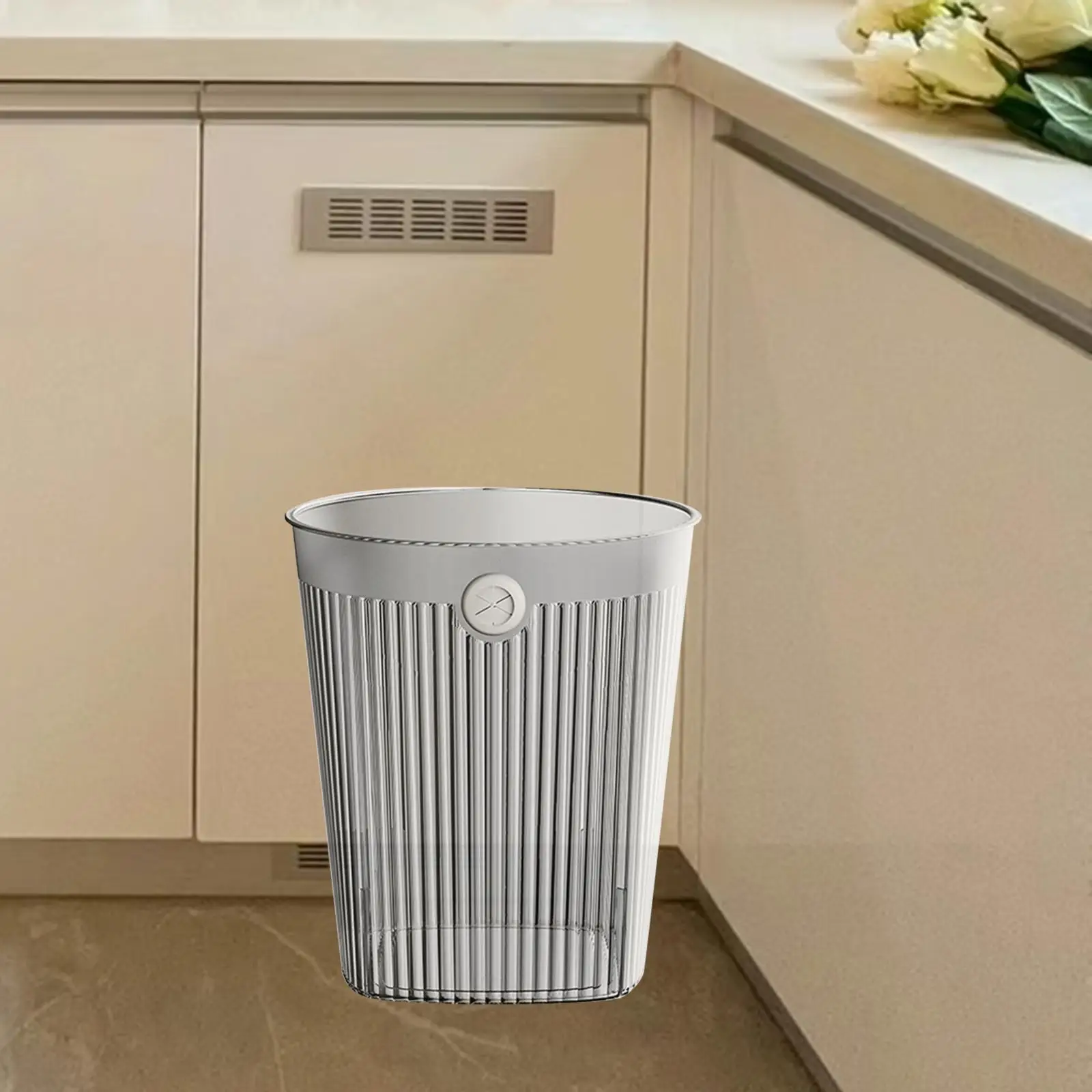 Wastebasket Trash Can Decorative Rubbish Bin Large Capacity Garbage Can Open Top