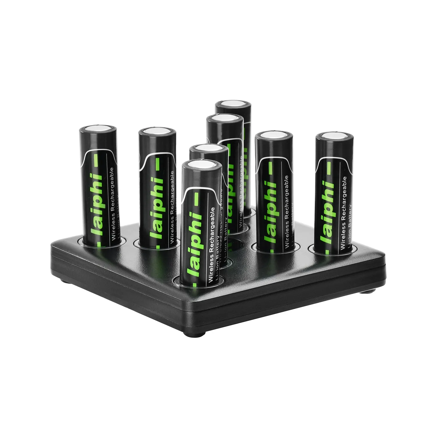 laiphi AA AAA Rechargeable lithium Batteries Charger, 4PCS AA AAA Rechargeable lithium Batteries, 8 bay charger/charging station