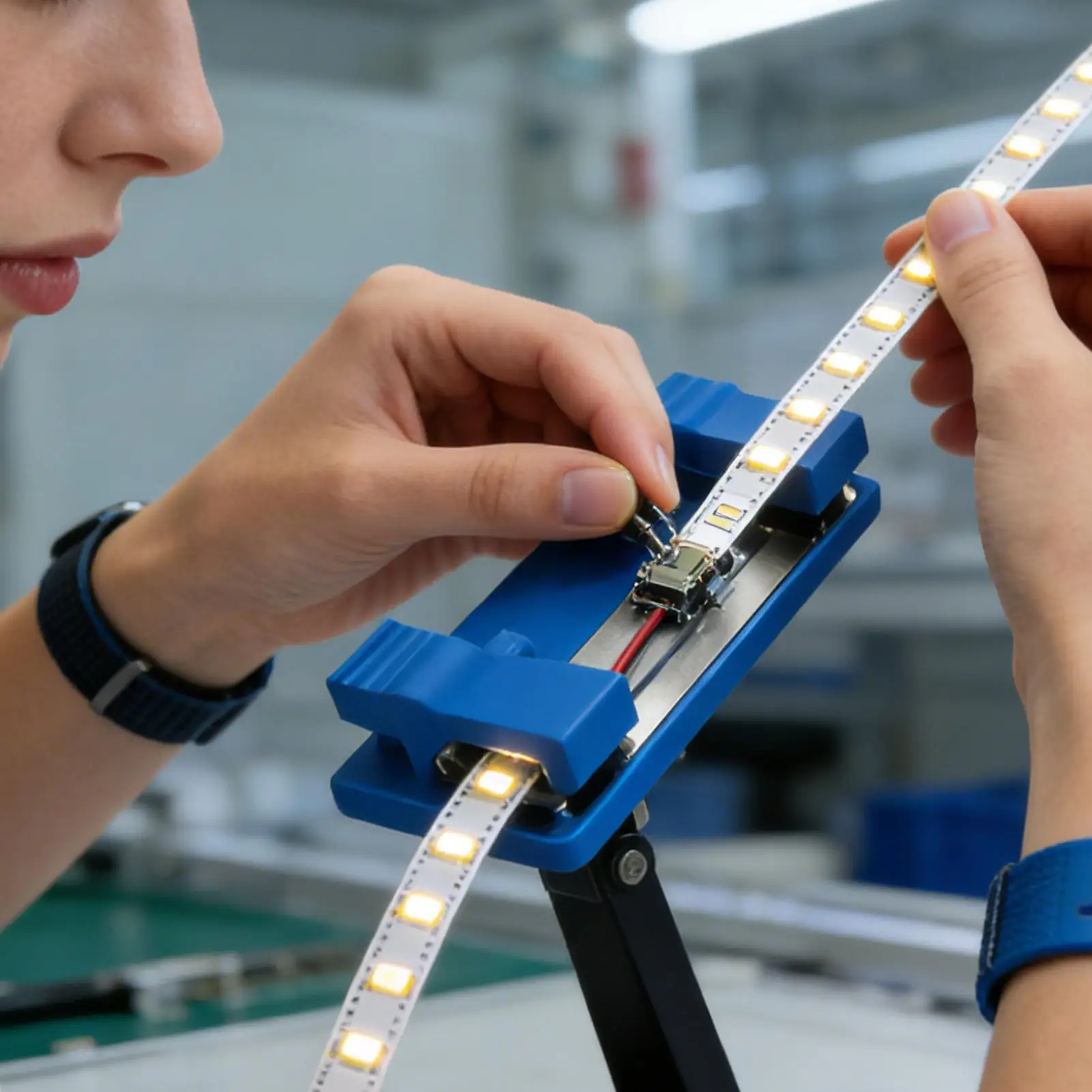 LED Soldering Station Lighted Circuit Board Holder Non Slip Base Alligator Clips Tool for Electronics Repair Welding LED Strip