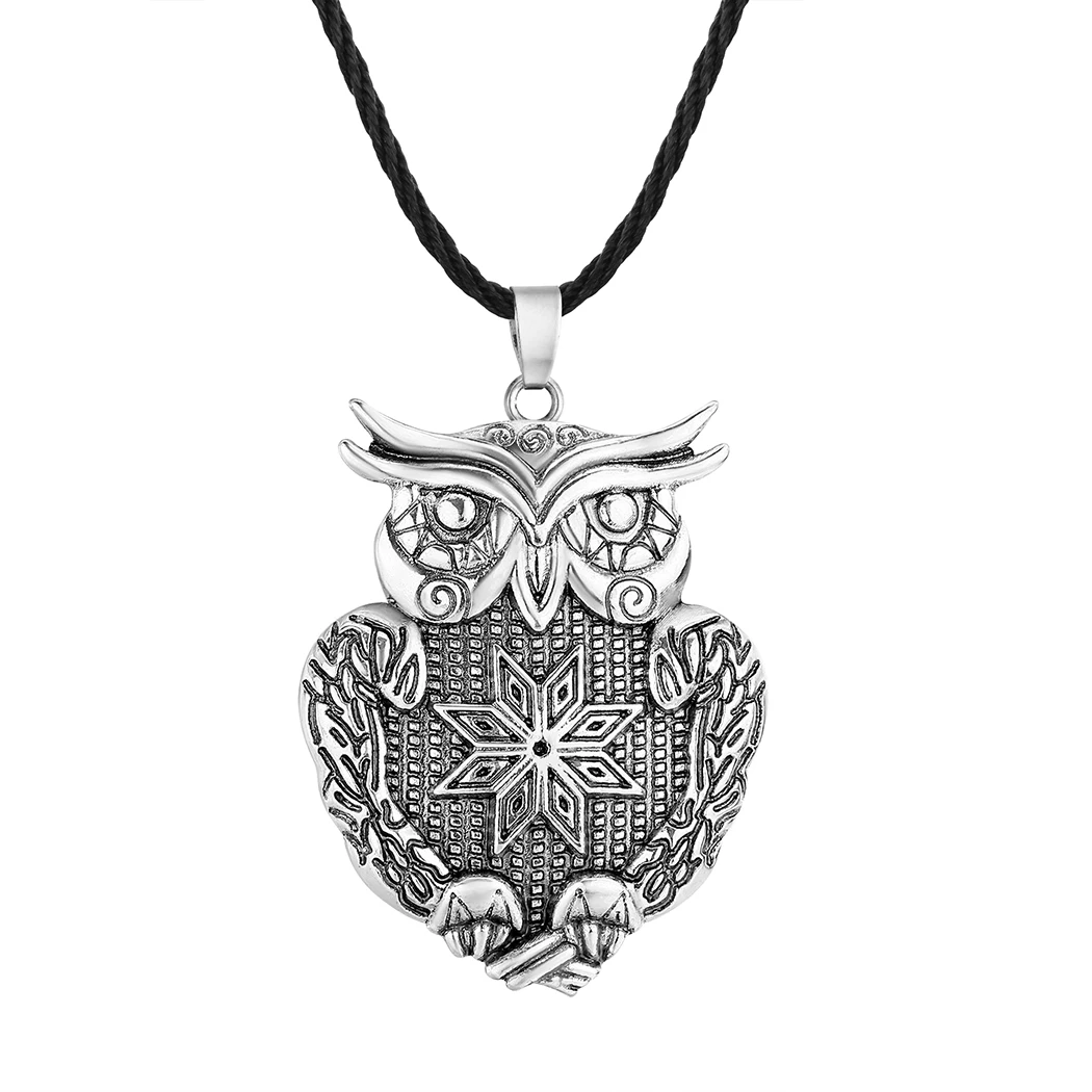 Owl Viking Pendant Sterling Owl Pendant Necklace Scandinavian Norse Necklace Viking Jewelry