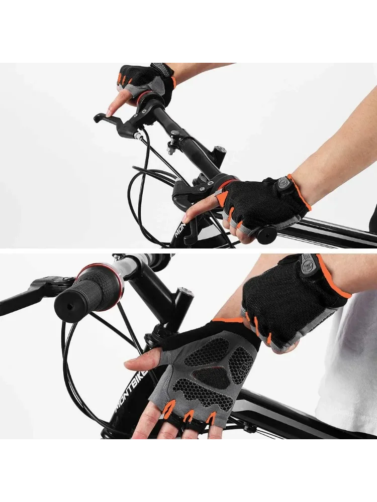 AliExpress NONE 1 Pair Anti-Slip Cycling Gloves Breathable Half Fingerless Gloves Mtb Gloves Sunscreen Elastic Outdoor Sport Bicycle Gloves