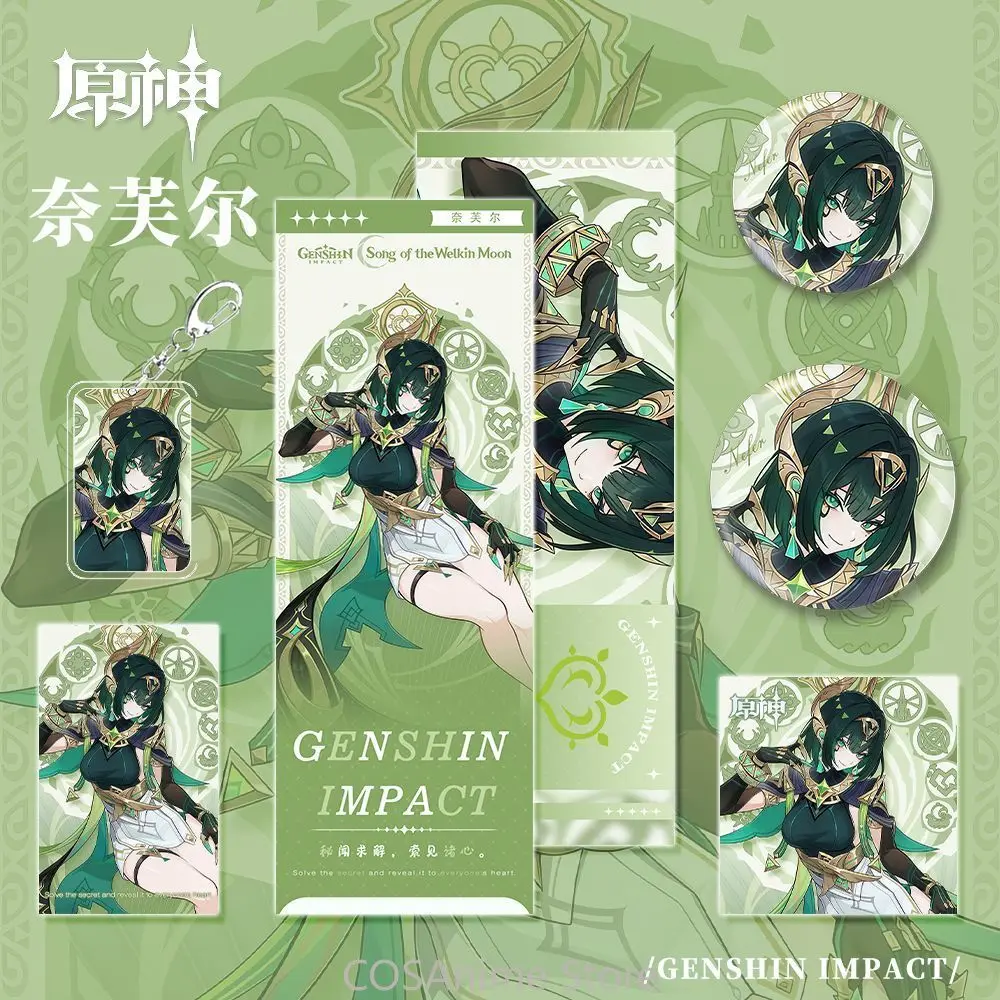 6-pcs-nefer-genshin-impacto-jogo-cosplay-emblemas-bilhetes-a-laser-cartoes-postais-chaveiros-pingente-fa-colecao-presentes