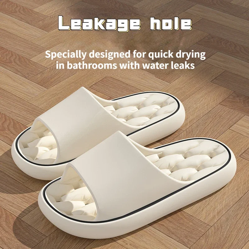 Man Slippers for Men Anti-slip Men's Summer Slippers Mute House Shoes Hollow Flip Flop Wear-resistant Bathroom Mop The New 2024 - Image 4