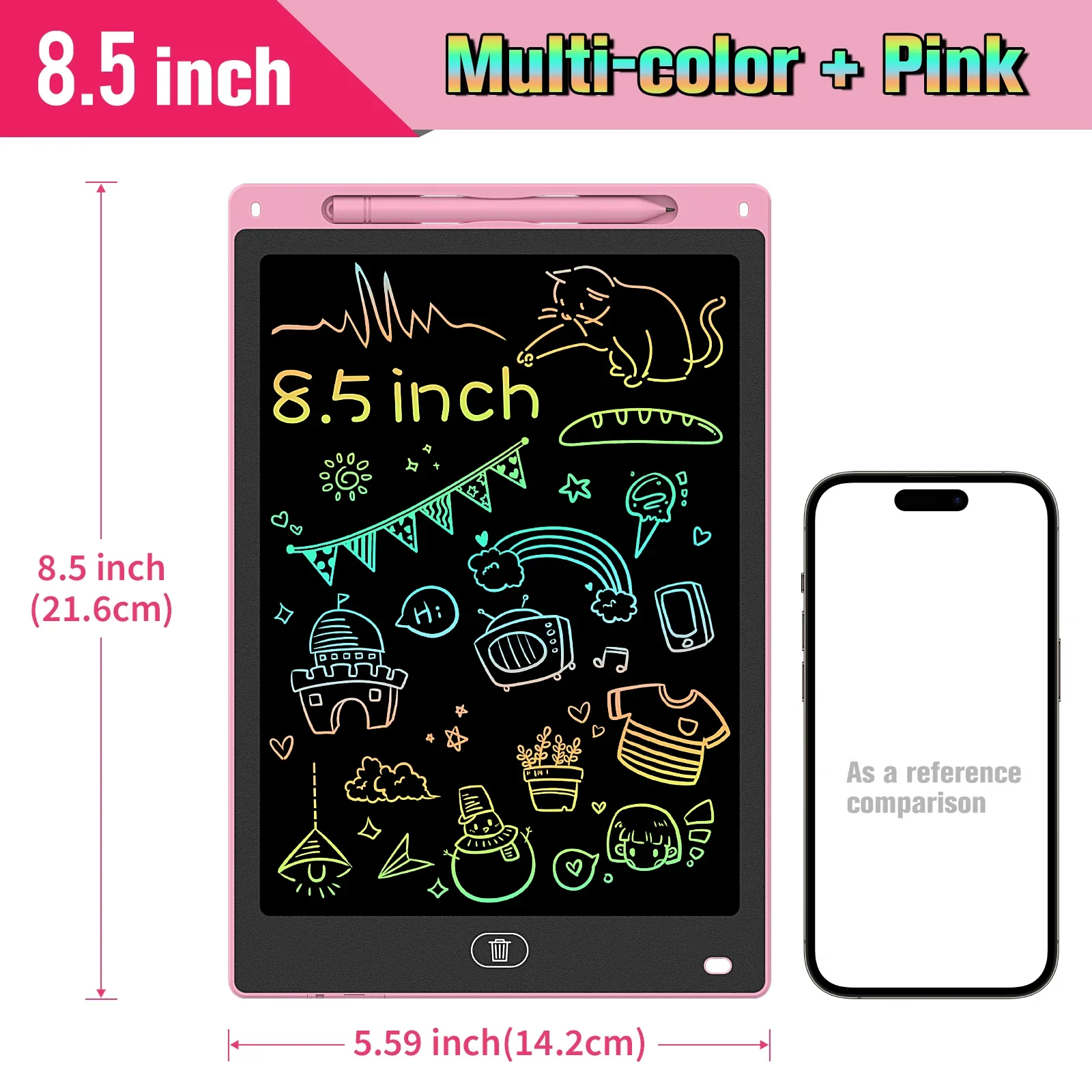 1/2PCS 8.5 Inch LCD Writing Tablet Drawing Board for Kids - Educational Graffiti Sketchpad Learning Toy for Students