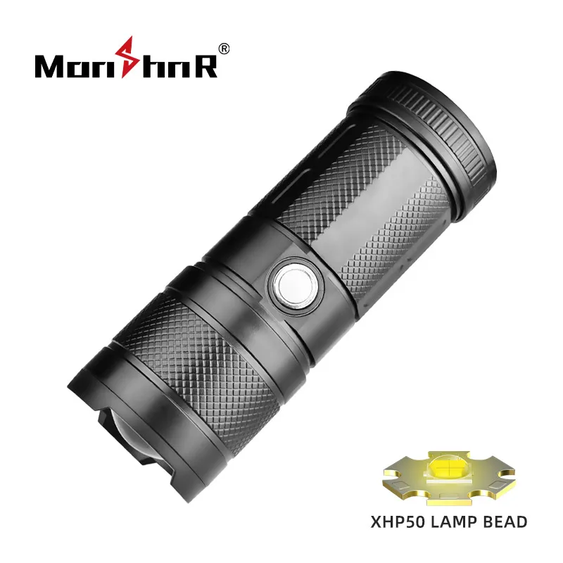 MONHNR Strong Light Zoom Multifunctional Led Flashlight Type-C Rechargeable Work Light XHP50 Rechargeable Flashlight