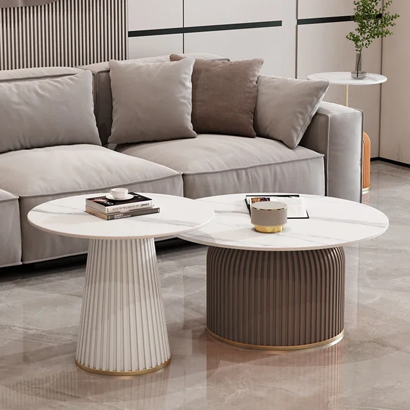 

Nordic Glam Coffee Tables Modern Aesthetic Luxury Unique Side Table Minimalist Space Savingtable Basse De Salon Furniture