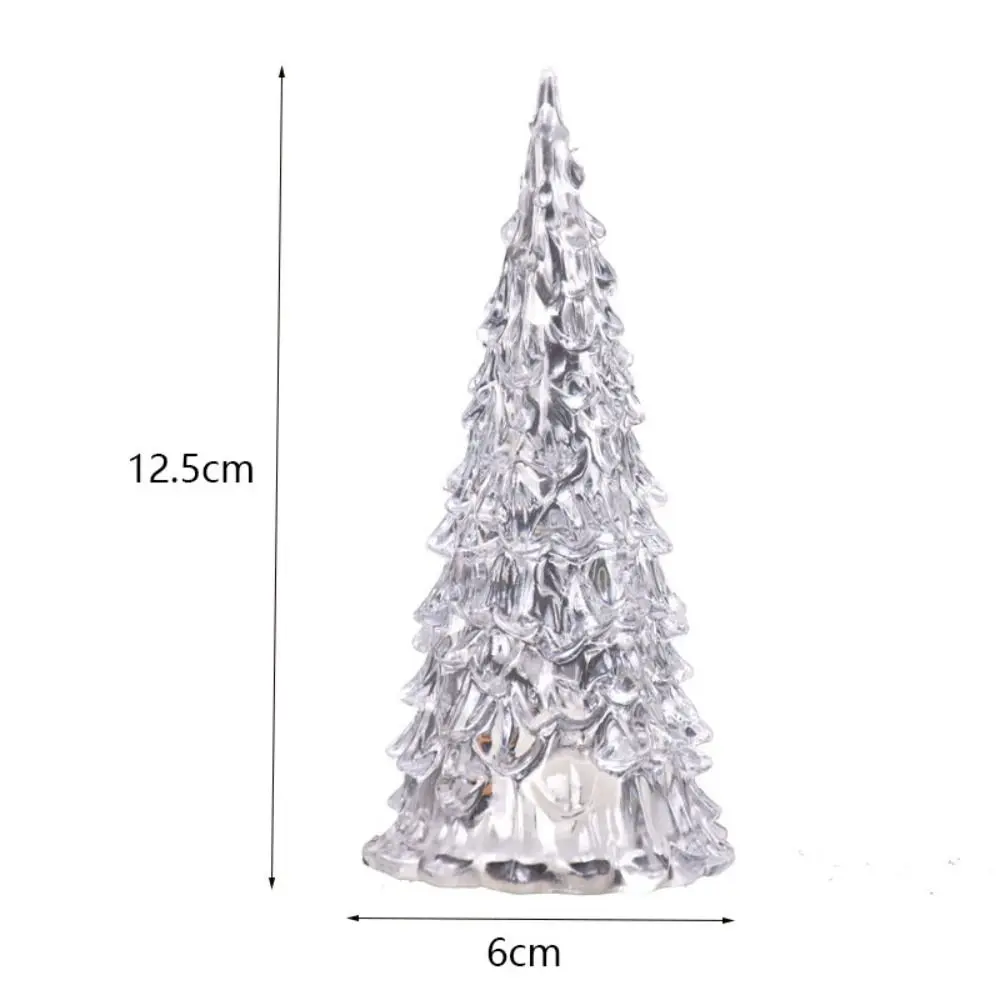 Christmas Decoration Colorful Light Christmas Tree LED Light Glowing Flashing Night Light Acrylic Tabletop Lamp New Year