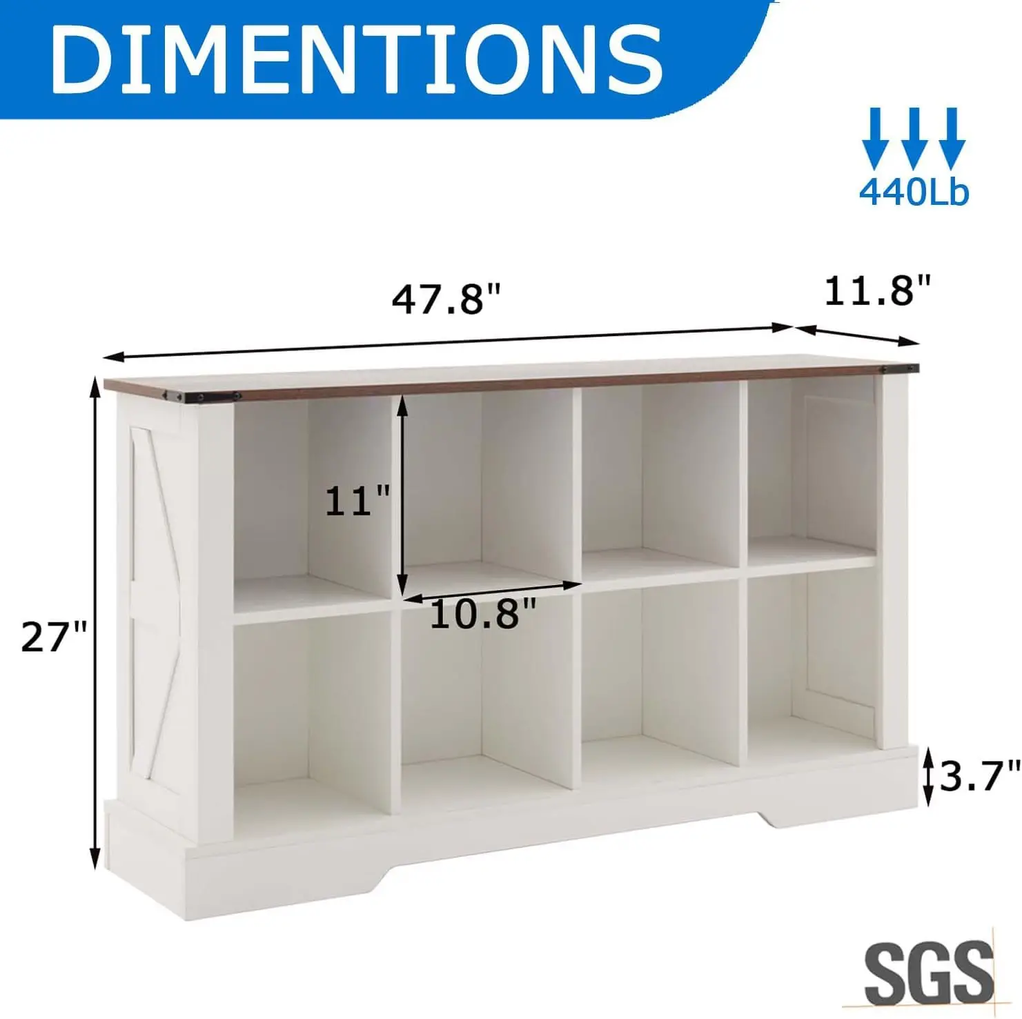 8 Cube Storage Organizer With LED Lights, Wooden Bookcase With Storage, Modern Cube Shelf For Living Room, Bedroom, Home Office