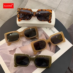 2026 Color Shades Women Small Sunglasses Black Trendy Square Glasses Vintage Retro Green Glasses Female Unisex Eyewear Wholesale