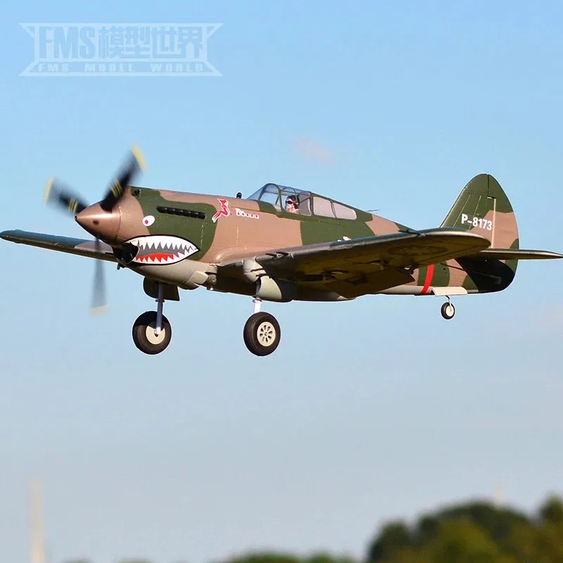 FMS 980mm P-40B Ferngesteuertes Flugzeugmodell, Montage, Starrflügelflugzeugmodell, Geburtstagsgeschenk, Simulationsflugzeugmodell