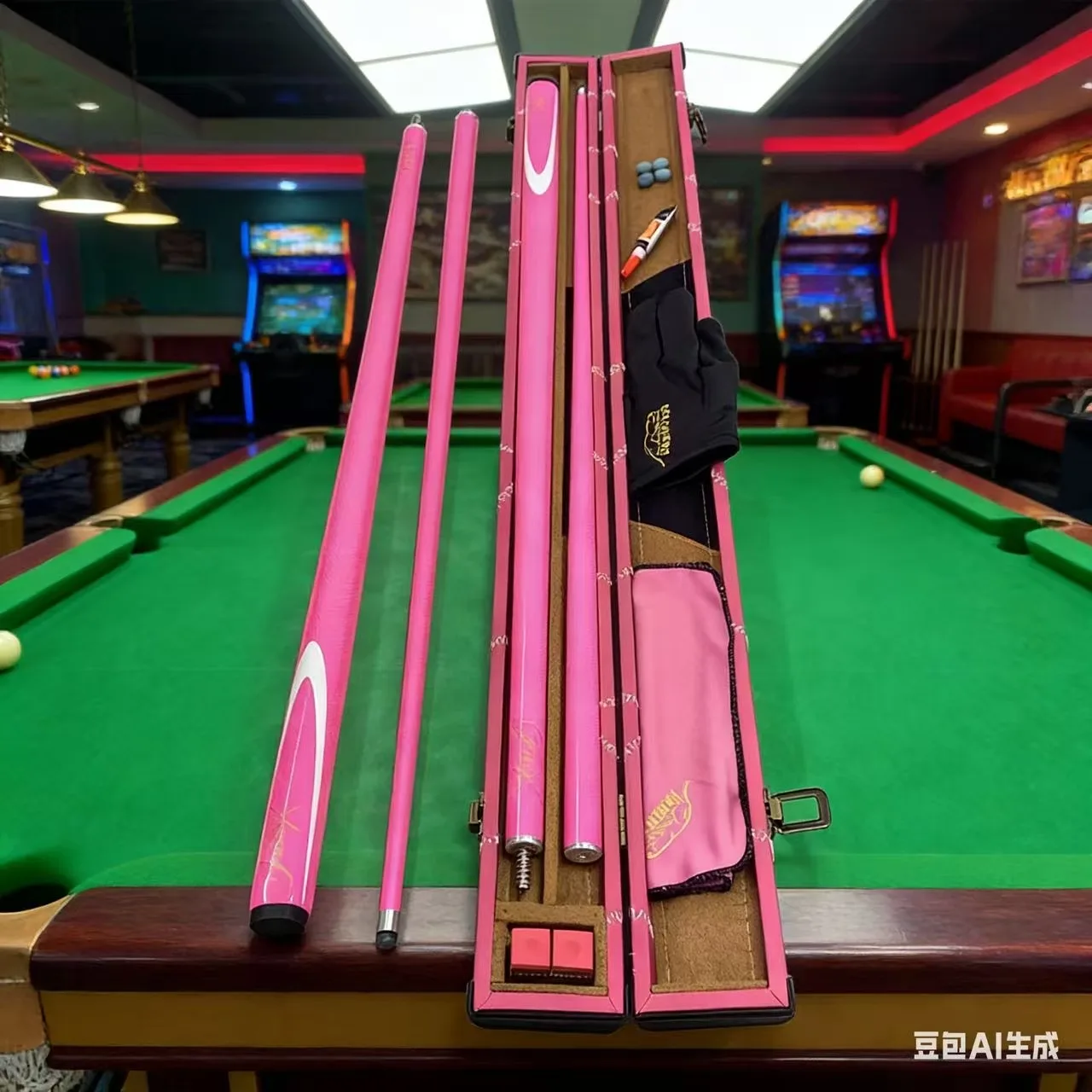 

Billiards Stick Cherry Blossom Powder Carbon Fiber Material 1/2 Pole 9.5MM Length 1.45M Weight 520G Black Eight American 9-Ball