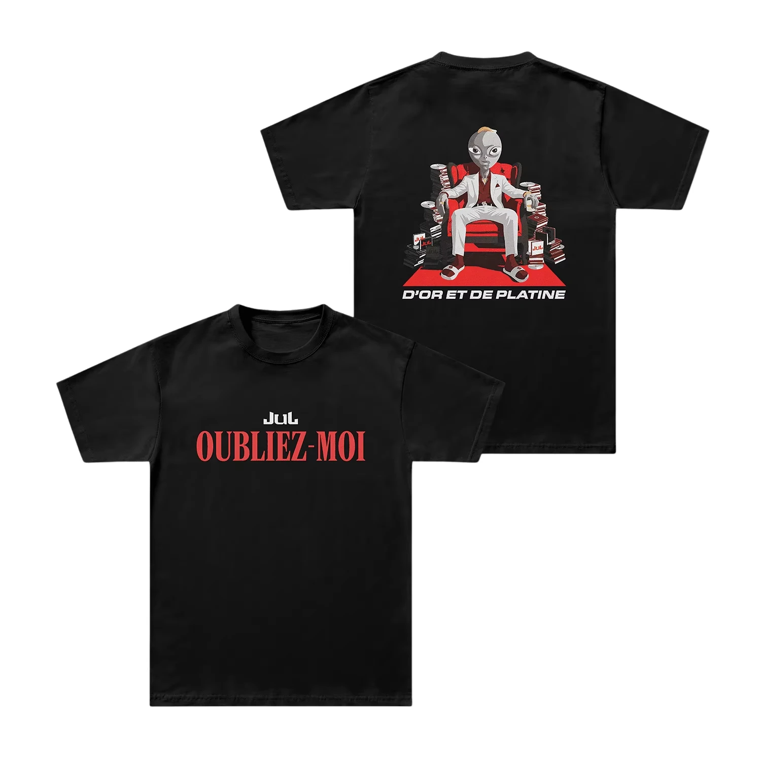 Rapper Jul Album OUBLIEZ-MOI Inspiration Merch 2026 T shirt 100%Cotton Unisex Men‘s Women's T-Shirt Tour Fans Y2k Popular Tee