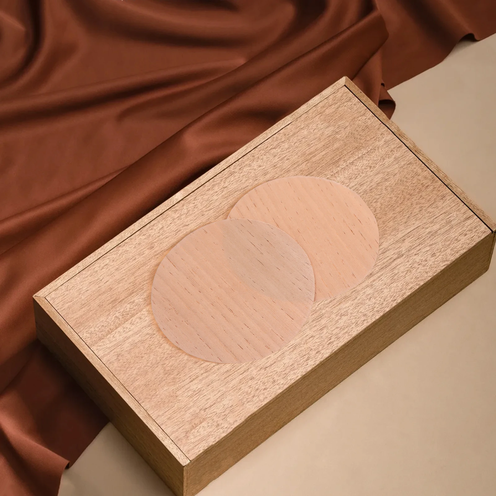 

2Pcs Spanish Cedar Dividers Large Size Humidor Sheets Round Shape Cedar Accessories Khaki Partition Plates Cigar Storage Home