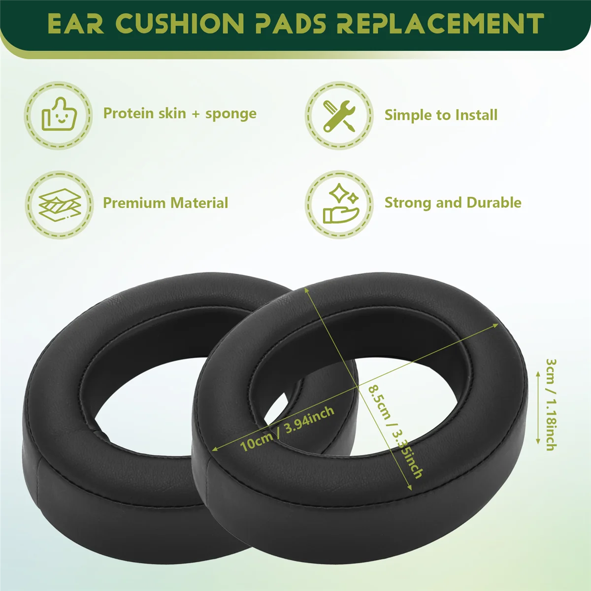 HS50 Pro HS60 Pro HS70 Pro 게임용 헤드셋, 헤드폰 수리 이어 패드 용 FZFZ 이어 쿠션 패드 교체