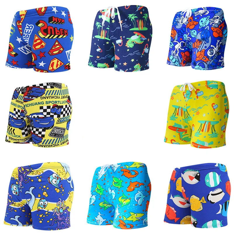 

Children's Swimming Trunks Flat Camo Printed Boys' Shorts Big Boys' Hot Spring Bathing Suit