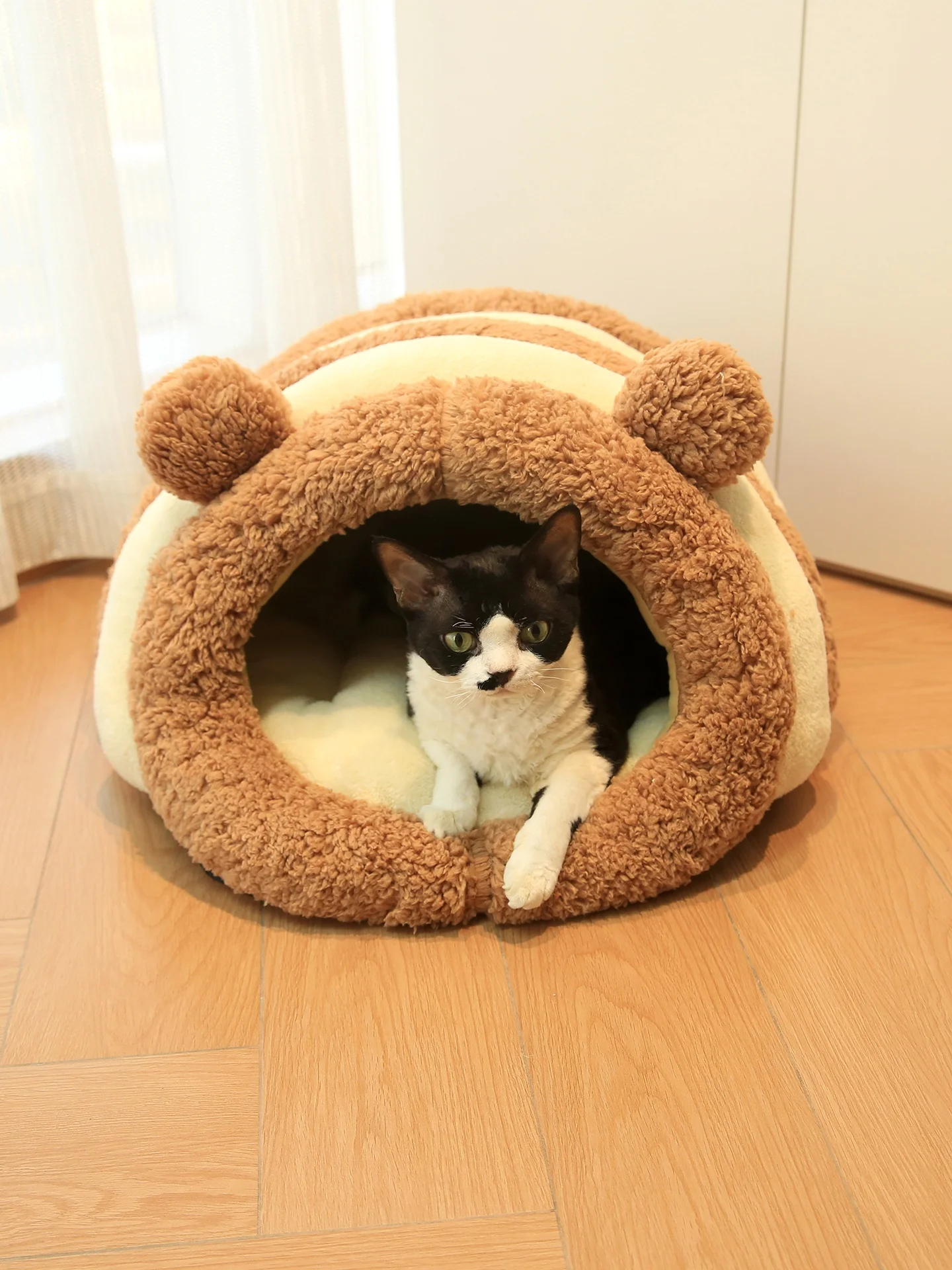 

Thiened Warmth Full-Closed Dog Bed Pet Nest House Cozy Winter Pet Mat Nest Dog Bed for Indoor s And Dogs