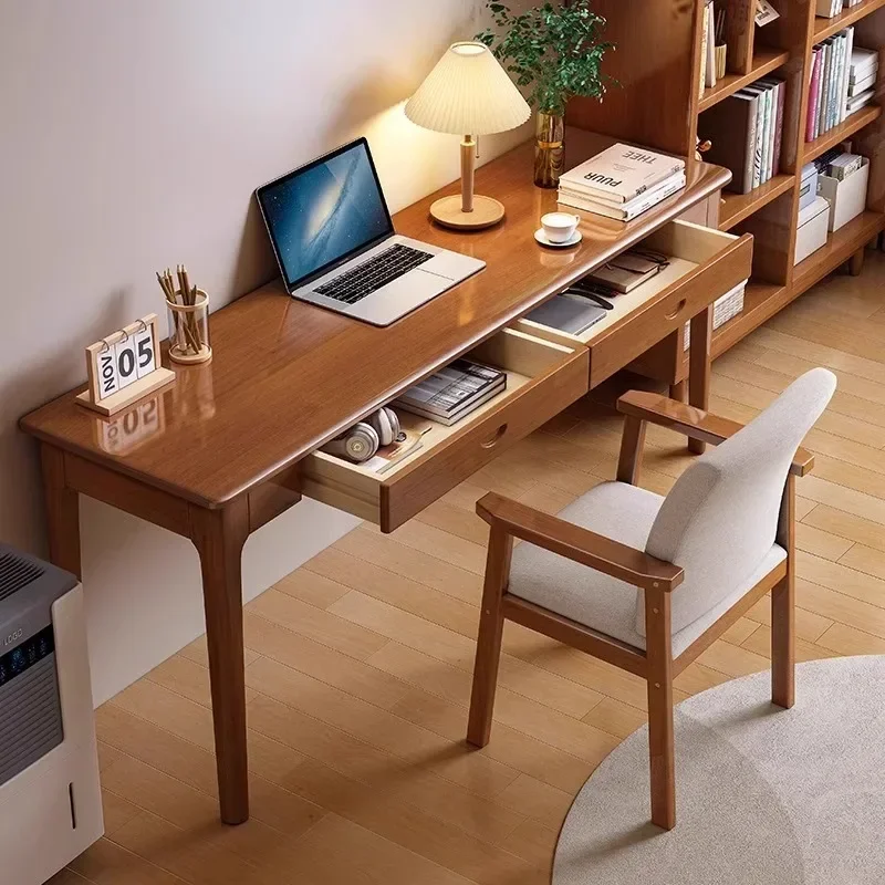 Office Desk Modern Sturdy Solid Wood for Home Office for Study Room Sturdy Construction, Computer Desk