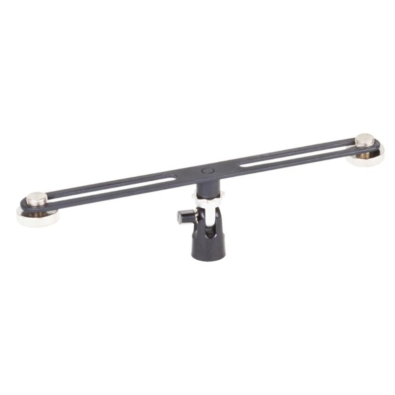 Extension Brackets Double Head Microphone Stand Adjustable Rods Stereo Holder