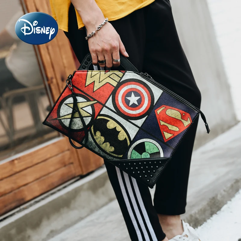 Disney Marvel New Men's Clutch Bag Fashion High-quality Large-capacity Ipad Protection Bag Wild Men's Shoulder Messenger Bag