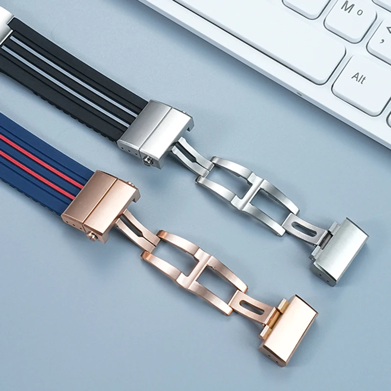 ل أثينا أوليس ناردين الغوص الملاحة 353/8003/263 سلسلة خاصة سيليكون حزام الساعات 22 مللي متر ساعة رجالي استبدال حزام #6